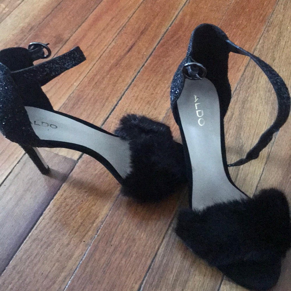 Cute furry sparky heels